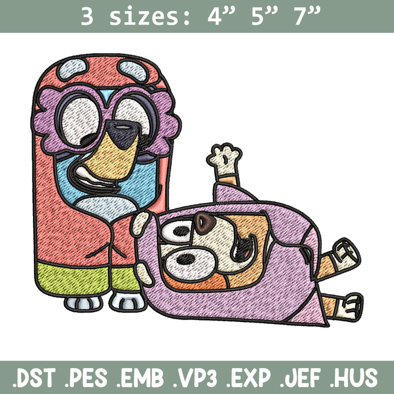 Bluey bingo Embroidery design, Bluey bingo Embroidery, Embroidery File, cartoon design, cartoon shirt, Digital download.jpg