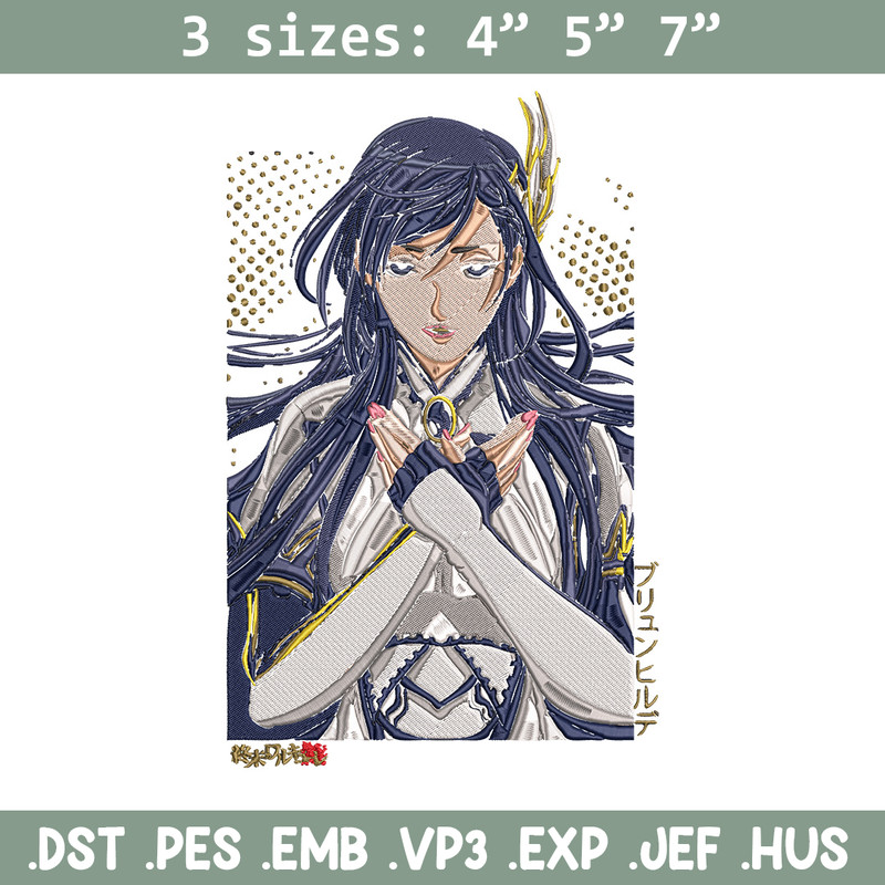 Brunhilde poster Embroidery Design, Ragnarok Embroidery, Embroidery File, Anime Embroidery, Anime shirt,Digital download.jpg