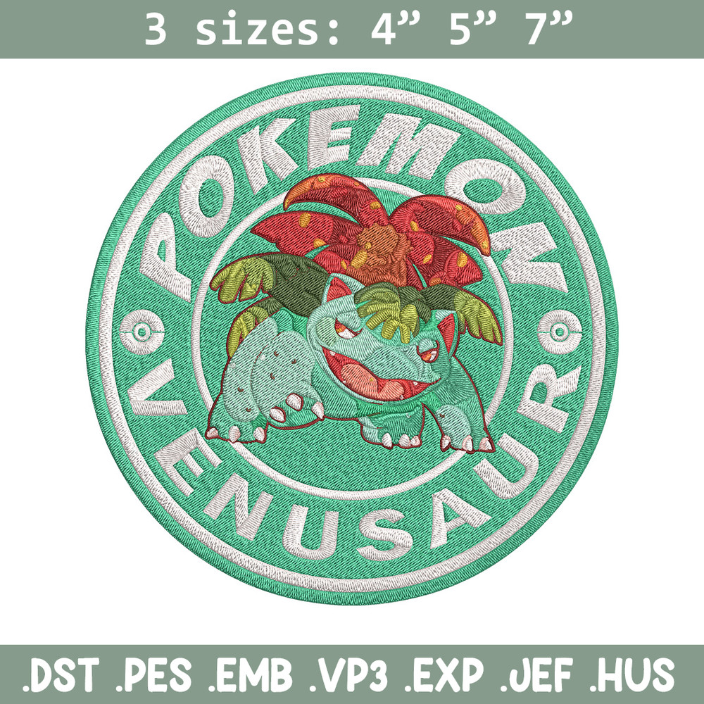 Bulbasaur poster Embroidery Design, Pokemon Embroidery, Embroidery File, Anime Embroidery, Anime shirt, Digital download.jpg