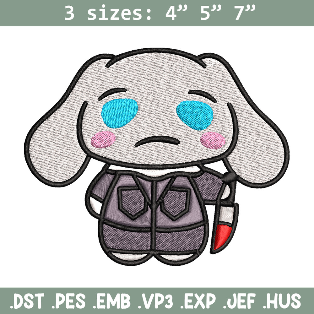 Bunny horror cartoon Embroidery design, Bunny horror Embroidery, logo design, Embroidery File, Instant download..jpg