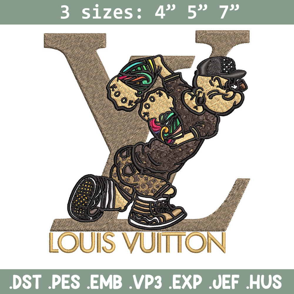 Cartoon man lv Embroidery Design, LV Embroidery, Embroidery File, Logo shirt, Sport Embroidery, Digital download.jpg