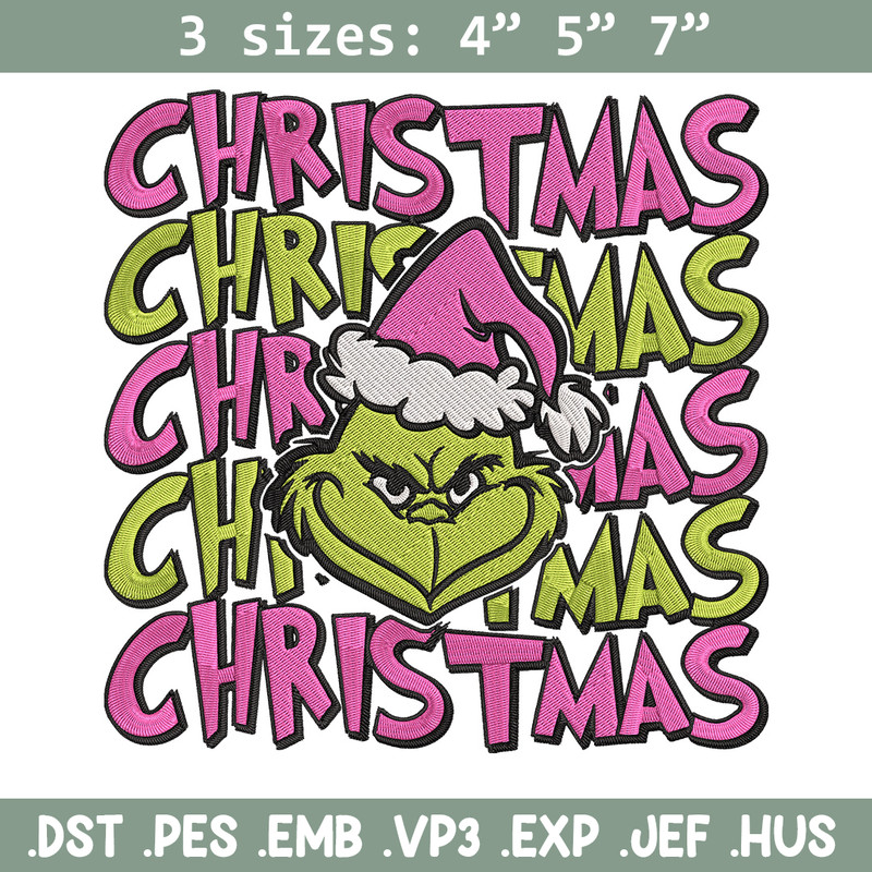 Chrismas Grinch Embroidery Design, Grinch Embroidery, Embroidery File, Chrismas Embroidery, Anime shirt,Digital download.jpg