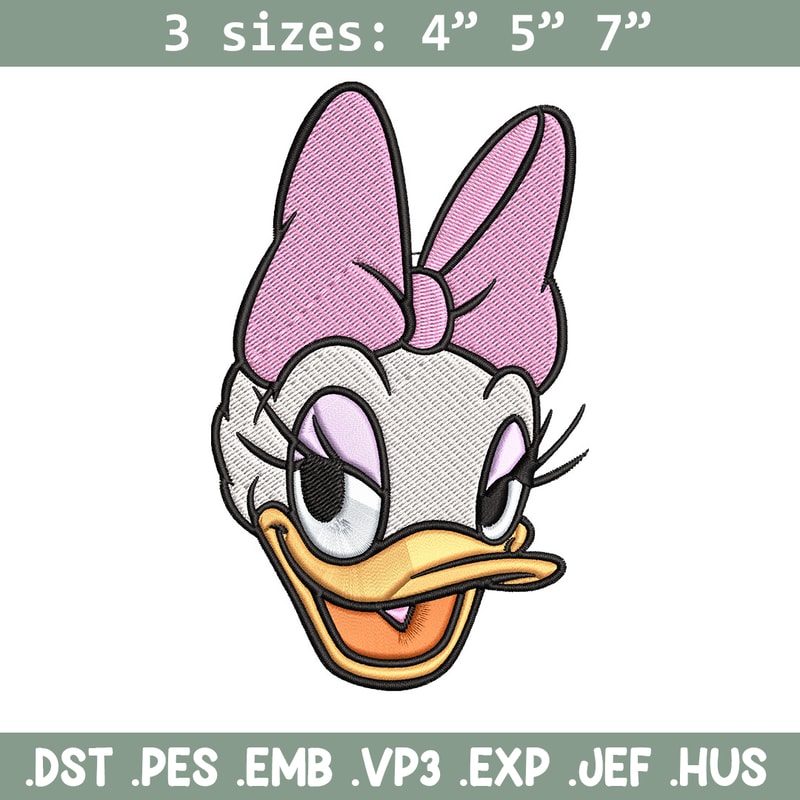 Daisy Duck Embroidery Design, Disney Embroidery, Embroidery design, cartoon shirt, Embroidery File, Digital download..jpg