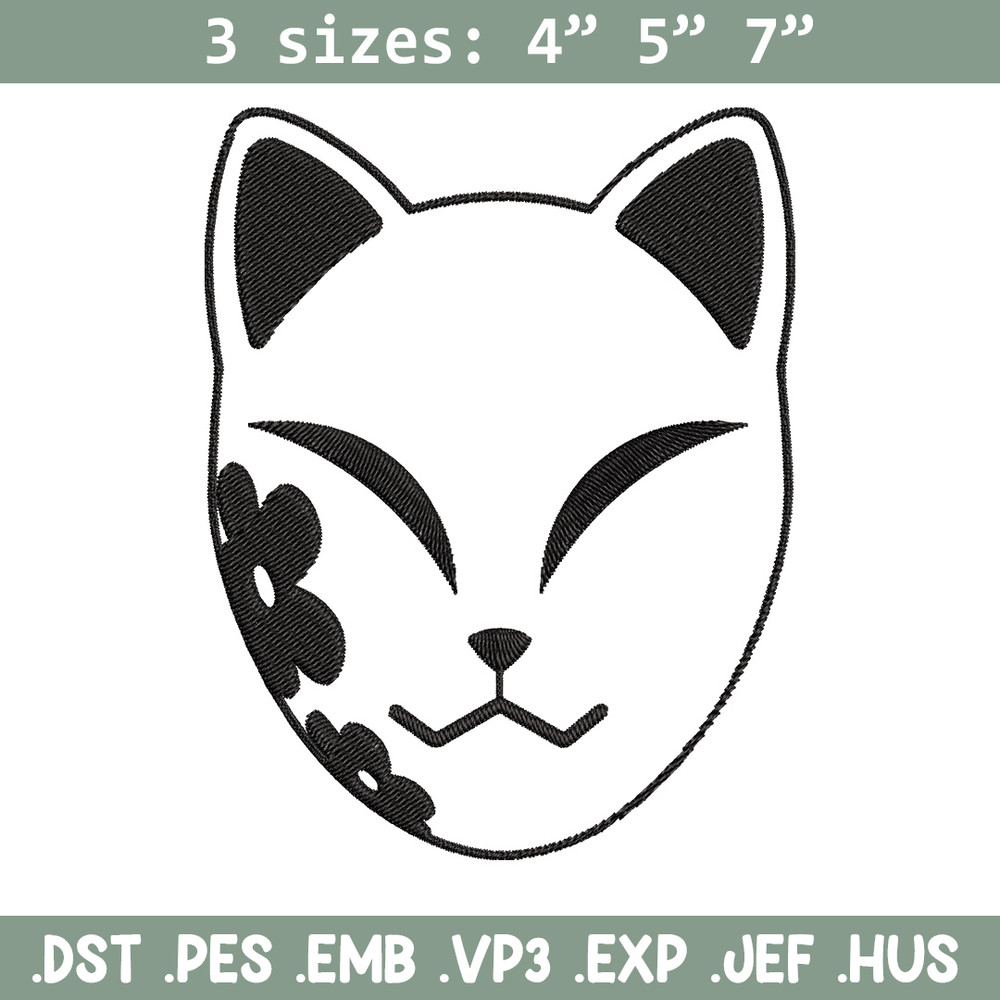 Demon Slayer mask Embroidery Design, Demon slayer Embroidery, Embroidery File, Anime Embroidery, Digital download.jpg