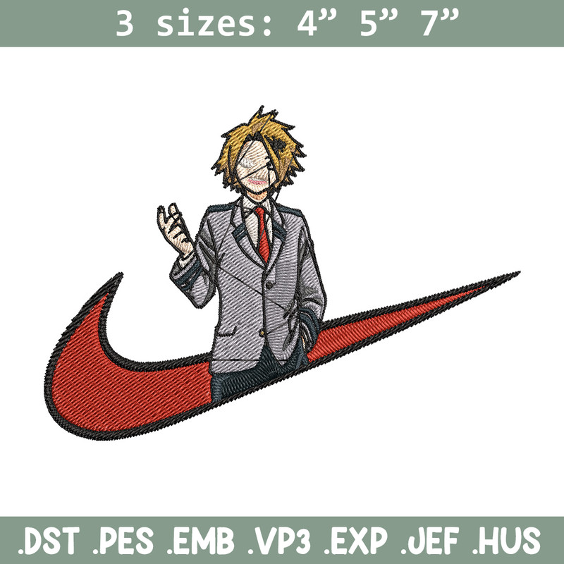 Denki x nike Embroidery Design, Mha Embroidery, Embroidery File, Nike Embroidery, Anime shirt, Digital download.jpg