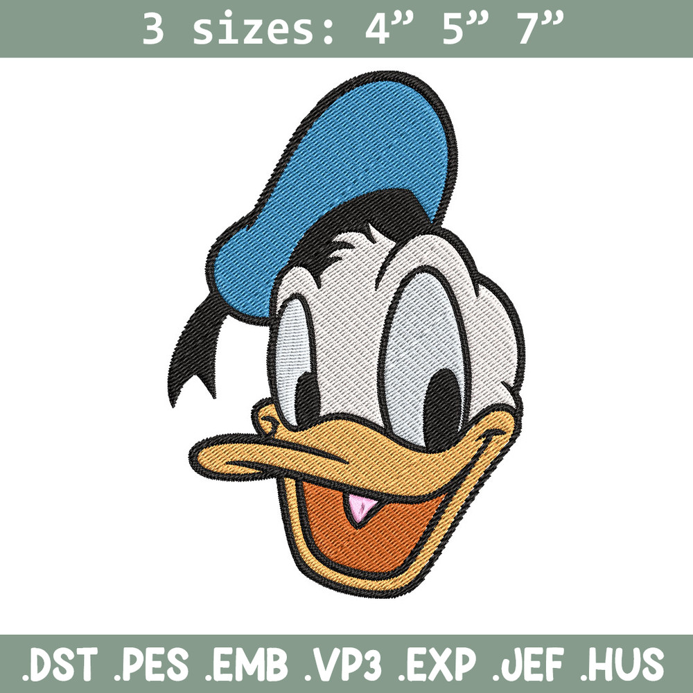 Donald Duck Embroidery Design, Disney Embroidery, Embroidery design, cartoon shirt, Embroidery File, Digital download..jpg