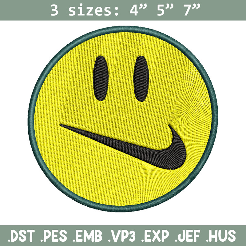 Emoji smile swoosh embroidery design, Emoji embroidery, logo design, embroidery file, logo shirt, Digital download.jpg