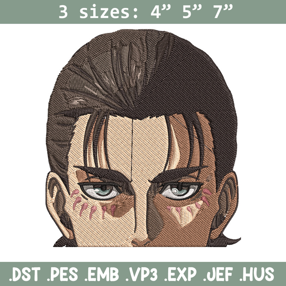 Eren Peeker Embroidery Design, Aot Embroidery, Embroidery File, Anime Embroidery, Anime shirt, Digital download..jpg