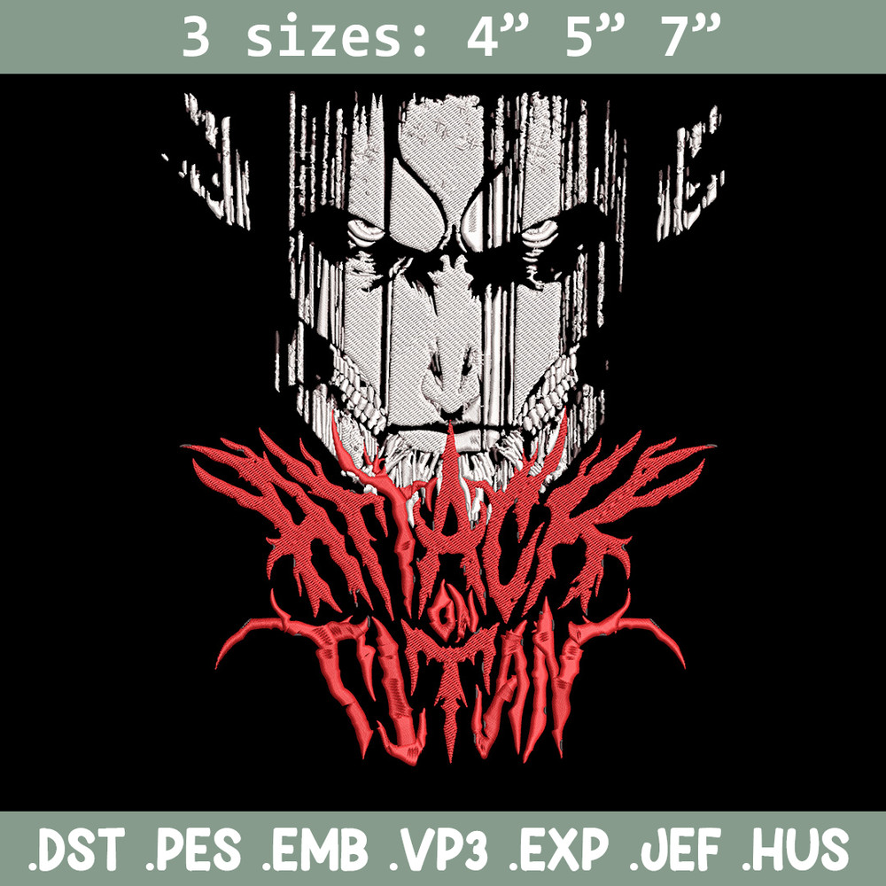 Eren poster Embroidery Design, Aot Embroidery,Embroidery File, Anime Embroidery, Anime shirt,Digital download..jpg