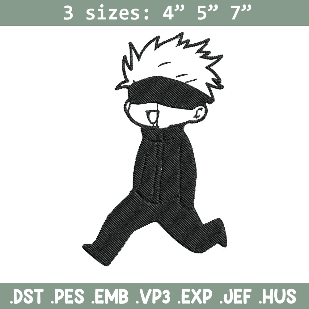 Gojo cute Embroidery Design, Jujutsu Embroidery, Embroidery File, Anime Embroidery, Anime shirt, Digital download.jpg
