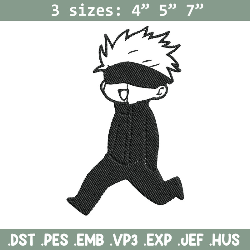 Gojo cute Embroidery Design, Jujutsu Embroidery, Embroidery File, Anime Embroidery, Anime shirt, Digital download.jpg