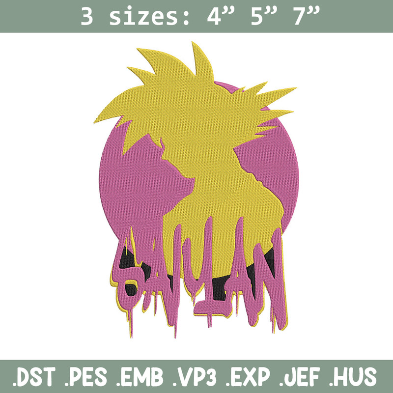 Goku circle Embroidery Design, Dragonball Embroidery, Embroidery File, Anime Embroidery, Anime shirt, Digital download.jpg