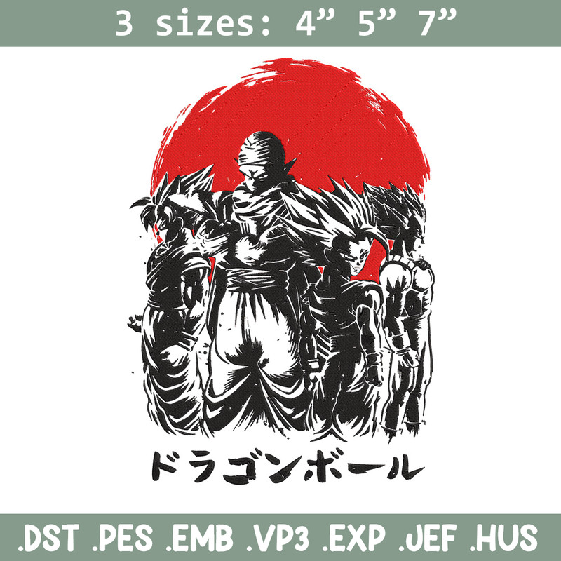 Goku friends Embroidery Design, Dragonball Embroidery, Embroidery File, Anime Embroidery, Anime shirt, Digital download.jpg