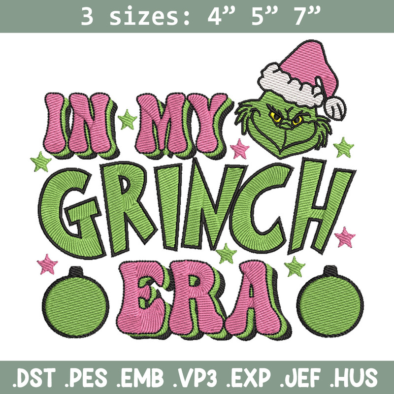 Grinch era embroidery design, Grinch embroidery, Chrismas design,Embroidery shirt, Embroidery file, Digital download.jpg