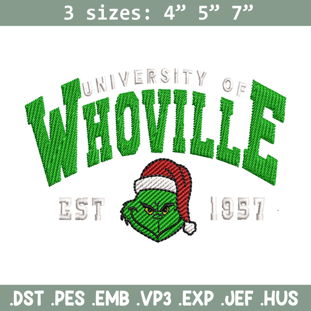 Grinch est1957 embroidery design, Grinch embroidery, Chrismas design, Embroidery file, Embroidery shirt,Digital download.jpg
