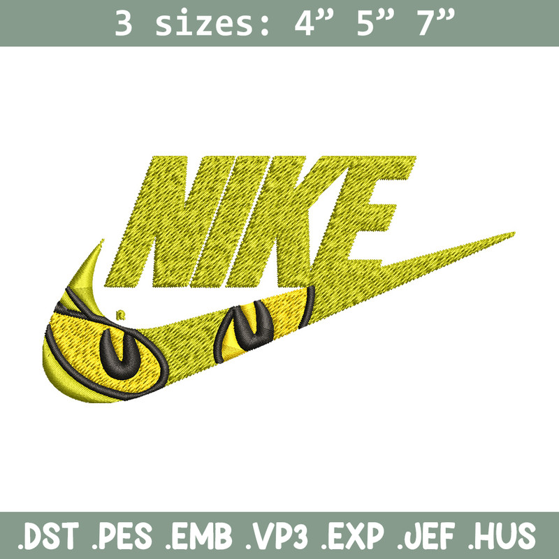 Grinch eyes nike Embroidery Design, Nike Embroidery, Brand Embroidery, Embroidery File, Logo shirt, Digital download.jpg