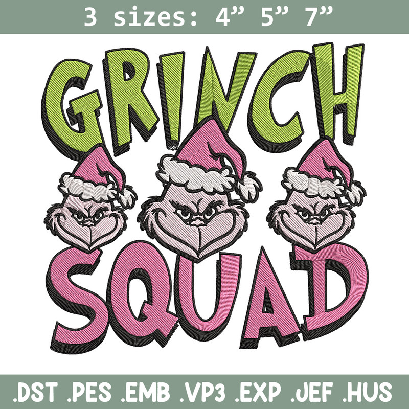 Grinch squad Embroidery Design, Grinch Embroidery, Embroidery File, Chrismas Embroidery, Anime shirt, Digital download..jpg
