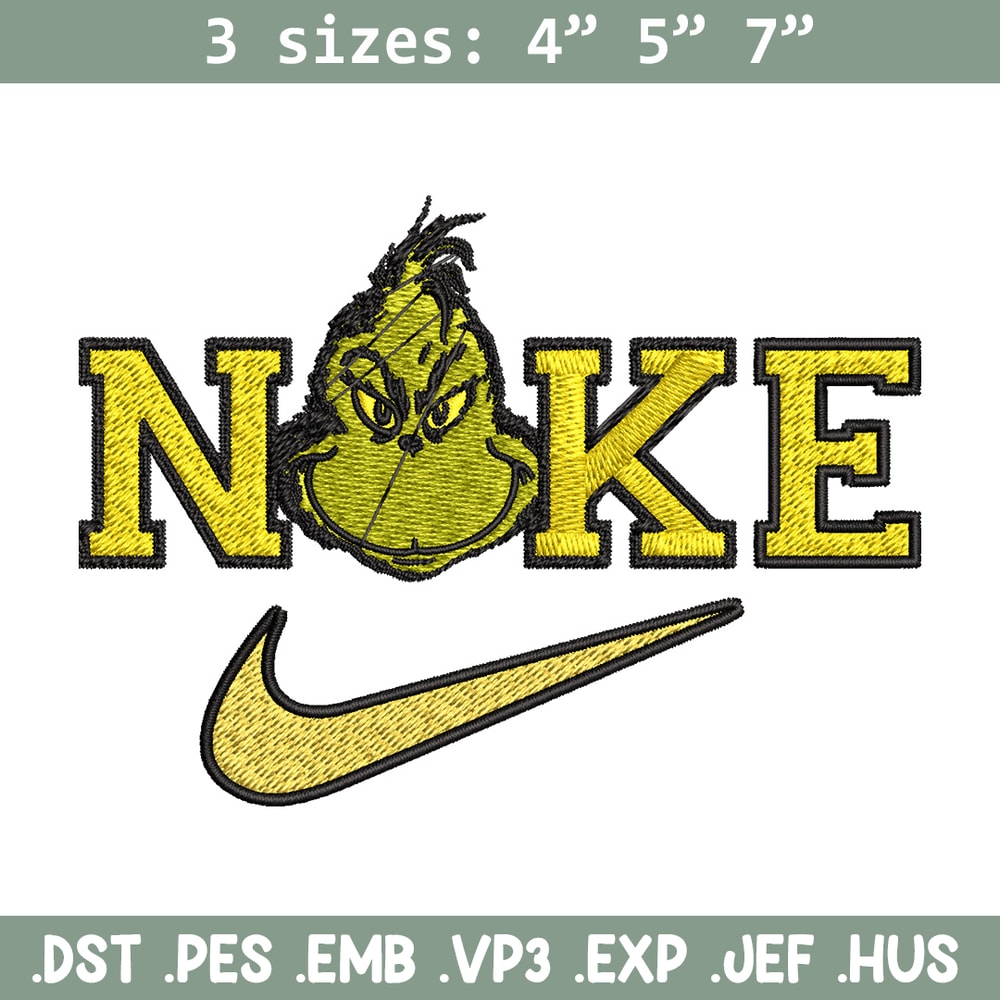 Grinch x nike Embroidery Design, Nike Embroidery, Brand Embroidery, Embroidery File, Logo shirt, Digital download.jpg