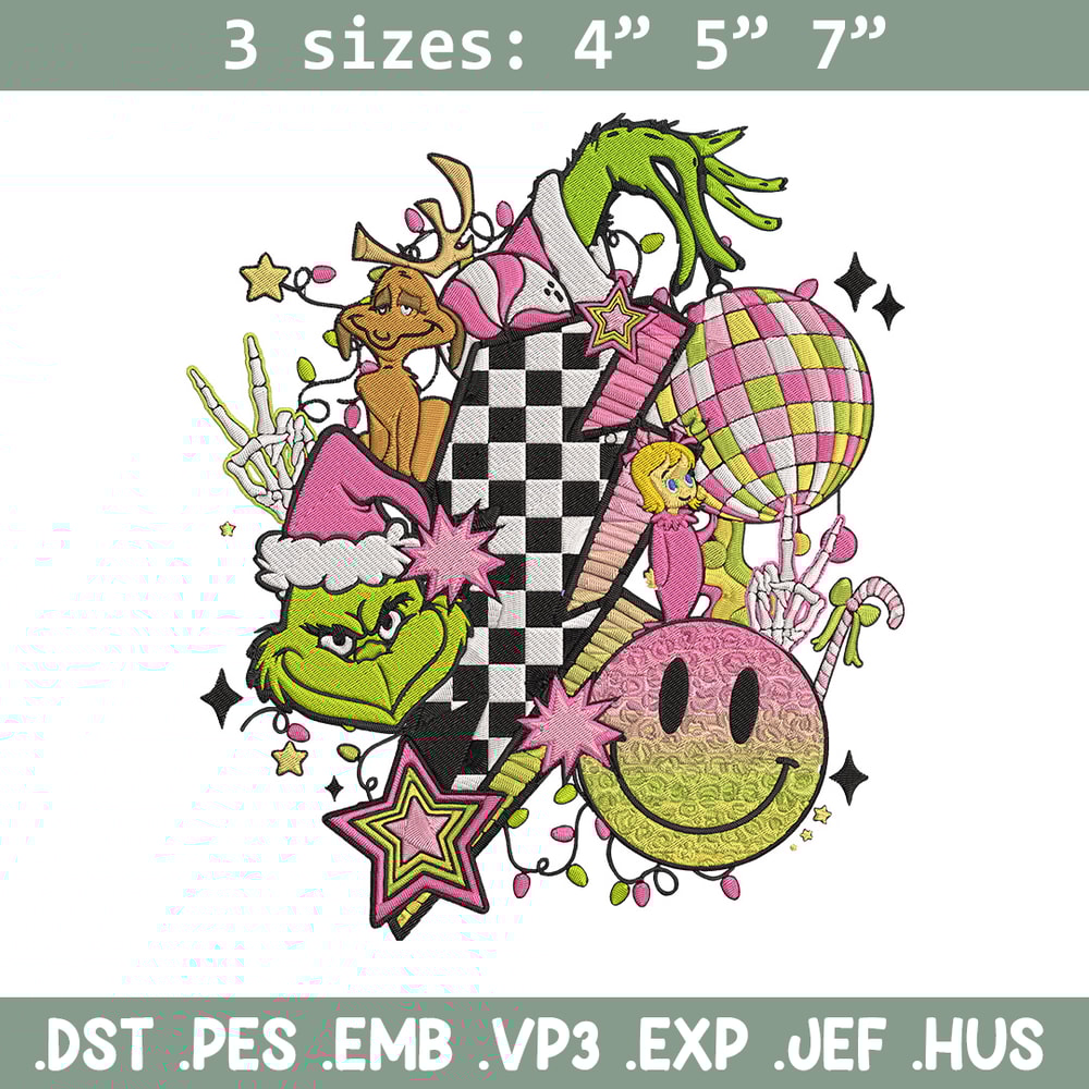 Grinch x smile icon Embroidery Design,Grinch Embroidery,Embroidery File,Chrismas Embroidery,Anime shirt,Digital download.jpg