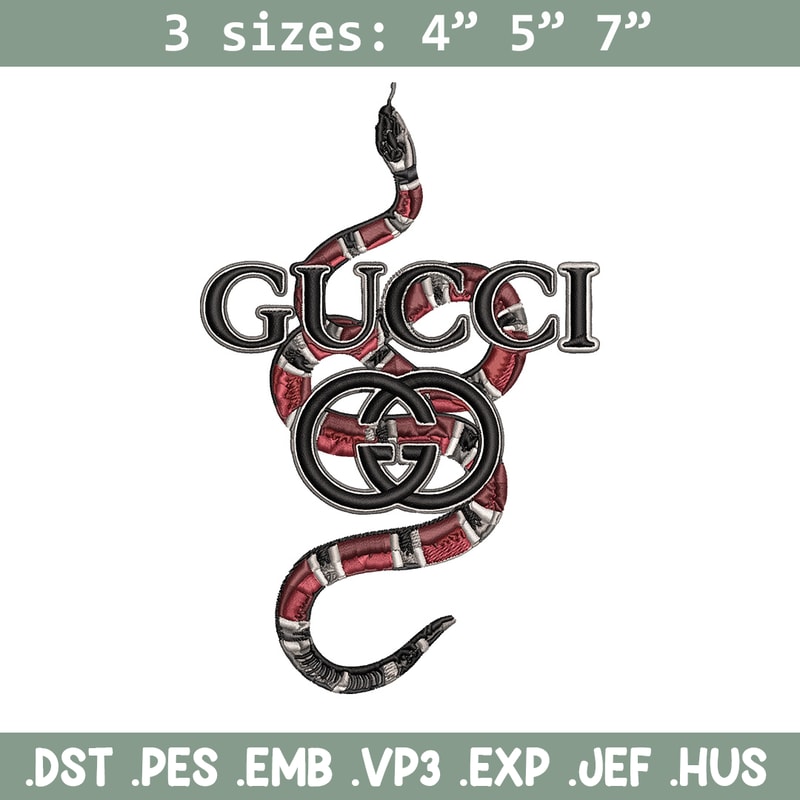 Gucci snake Embroidery Design, Gucci Embroidery, Brand Embroidery, Logo shirt, Embroidery File, Digital download.jpg