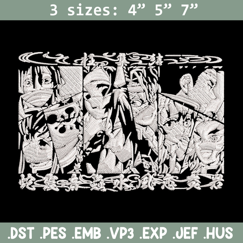 Hashira poster Embroidery Design, Demon slayer Embroidery, Embroidery File, Anime Embroidery, Digital download.jpg