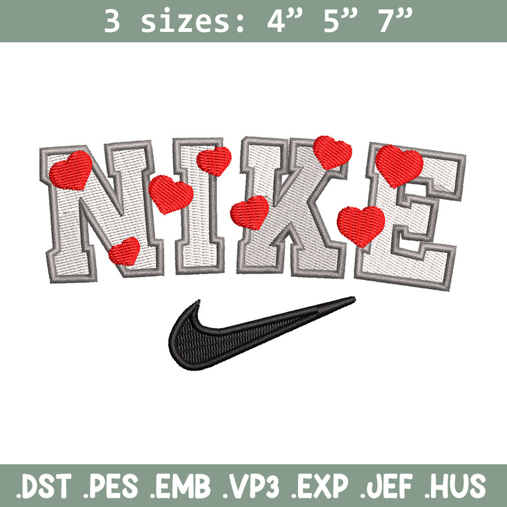 Heart nike embroidery design, Heart embroidery, Nike design, Embroidery shirt, Embroidery file,Digital download.jpg