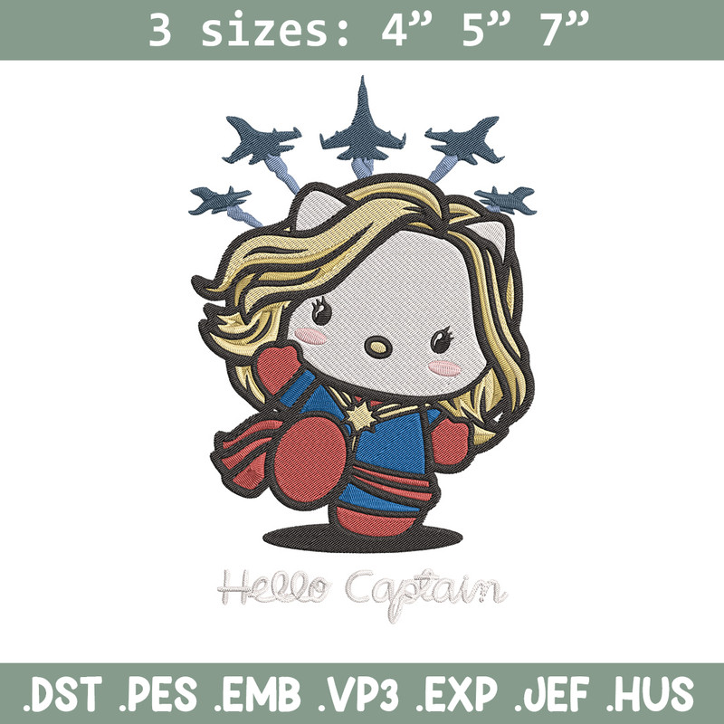 Hello captain Embroidery Design, Hello kitty Embroidery, Embroidery File, Anime Embroidery, Anime shirt,Digital download.jpg