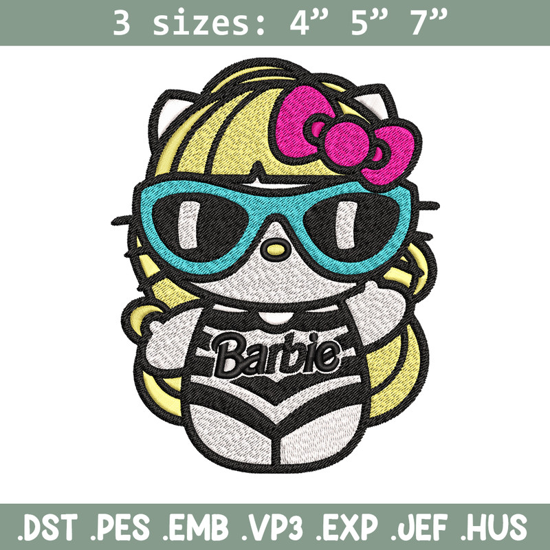 Hello Kitty Barbie Embroidery design, Hello Kitty Barbie Embroidery, logo design, Embroidery File, Digital download..jpg