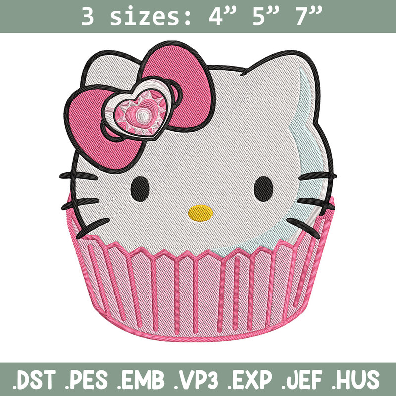 Hello Kitty cake Embroidery Design, Hello kitty Embroidery, Embroidery File, Anime Embroidery, Digital download.jpg