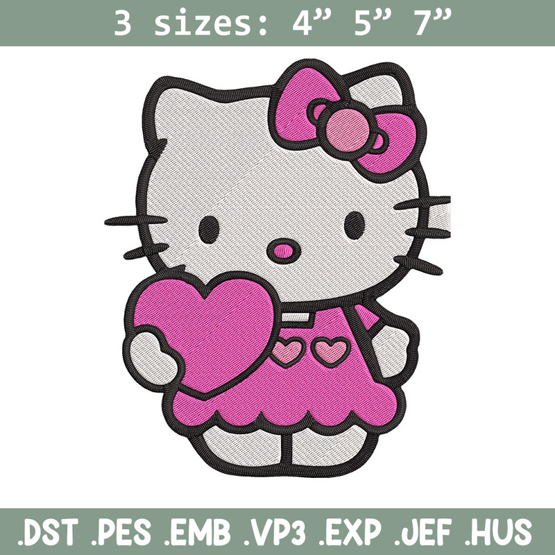 Hello kitty heart Embroidery Design, Hello kitty Embroidery, Embroidery File, Anime Embroidery, Digital download.jpg