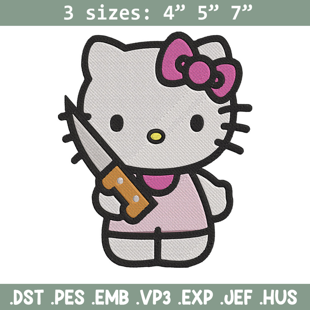 Hello kitty knife Embroidery Design, Hello kitty Embroidery, Embroidery File, Anime Embroidery, Digital download..jpg