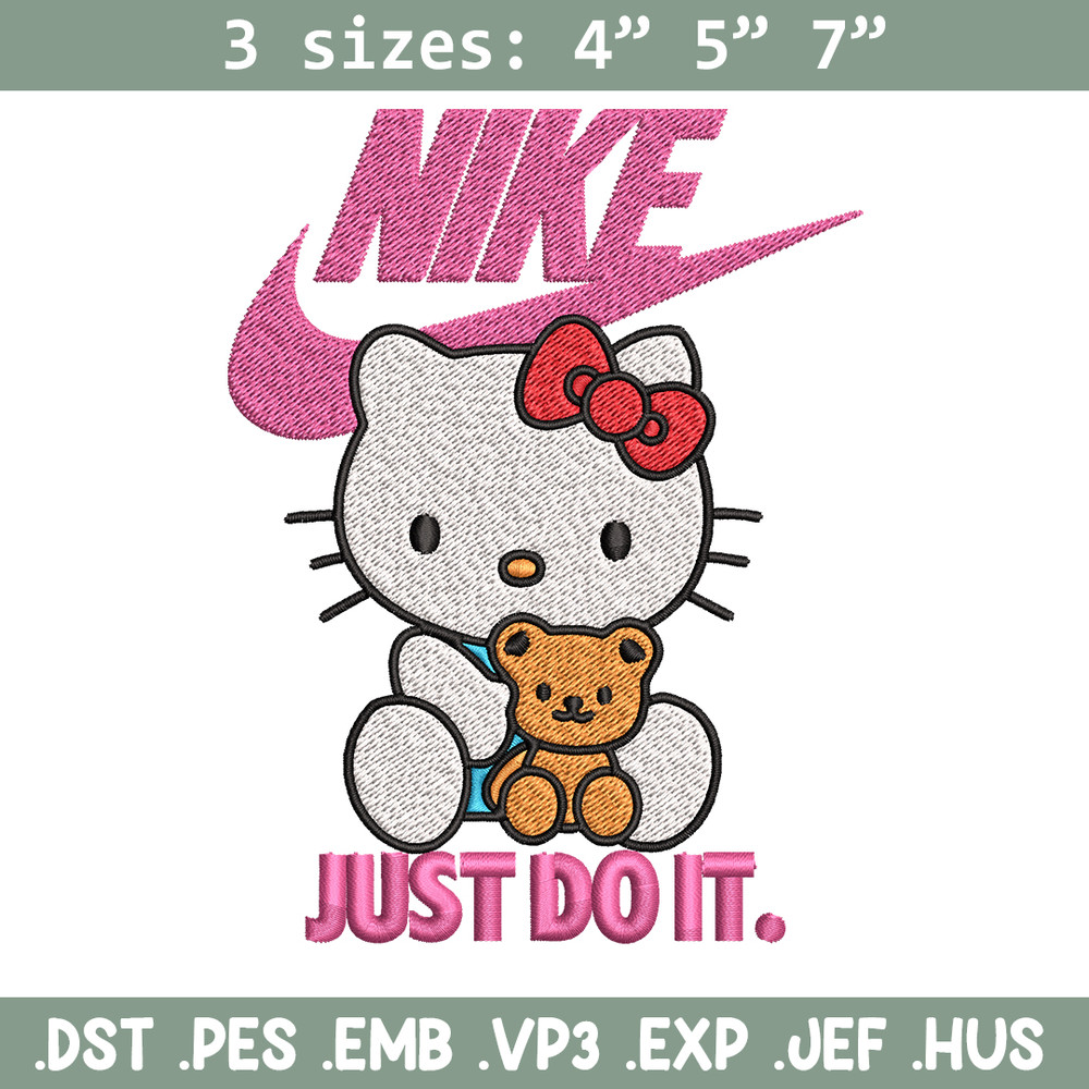 Hello kitty Nike Embroidery design, Hello kitty Embroidery, Nike design, Embroidery file, cartoon logo. Instant download.jpg