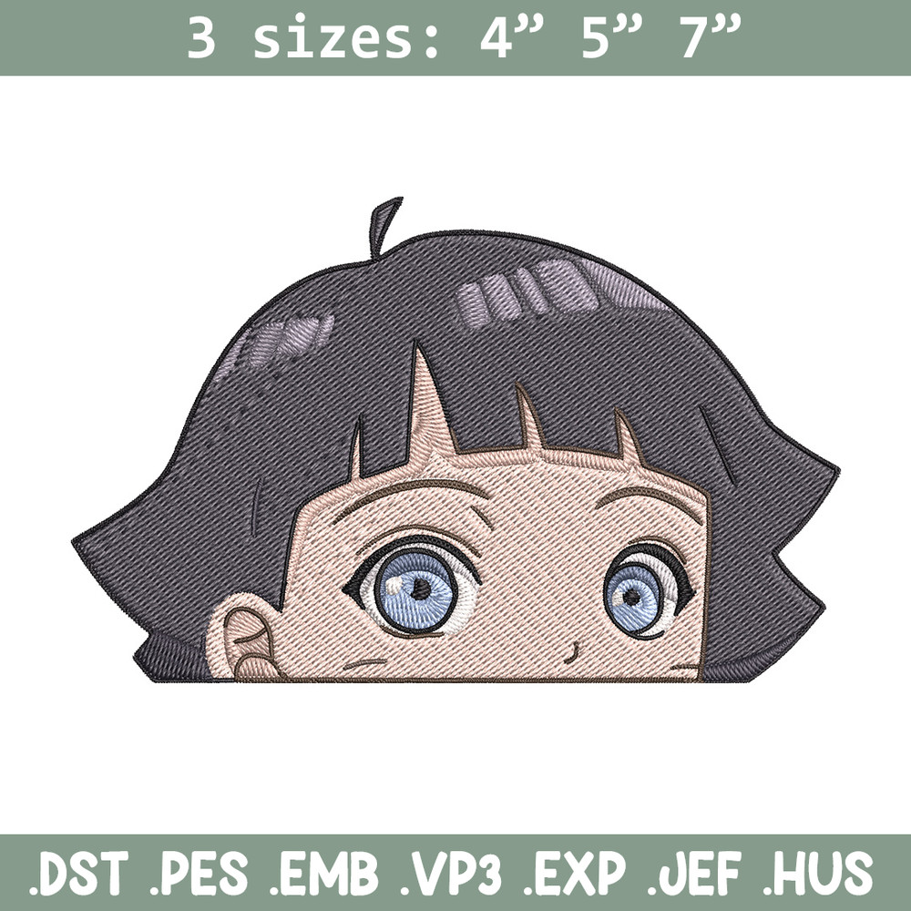 Himawari Peeker Embroidery Design, Naruto Embroidery, Embroidery File, Anime Embroidery, Anime shirt, Digital download.jpg