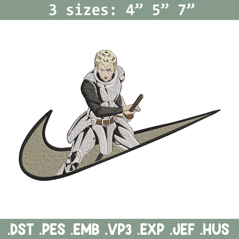 Iaian x nike Embroidery Design, One punch man Embroidery, Embroidery File, Nike Embroidery, Anime shirt,Digital download.jpg