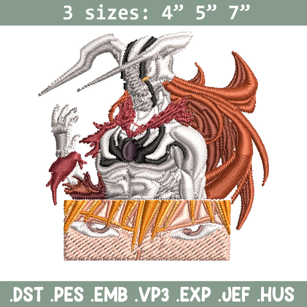 Ichigo demon Embroidery Design, Bleach Embroidery, Embroidery File, Anime Embroidery, Anime shirt, Digital download.jpg