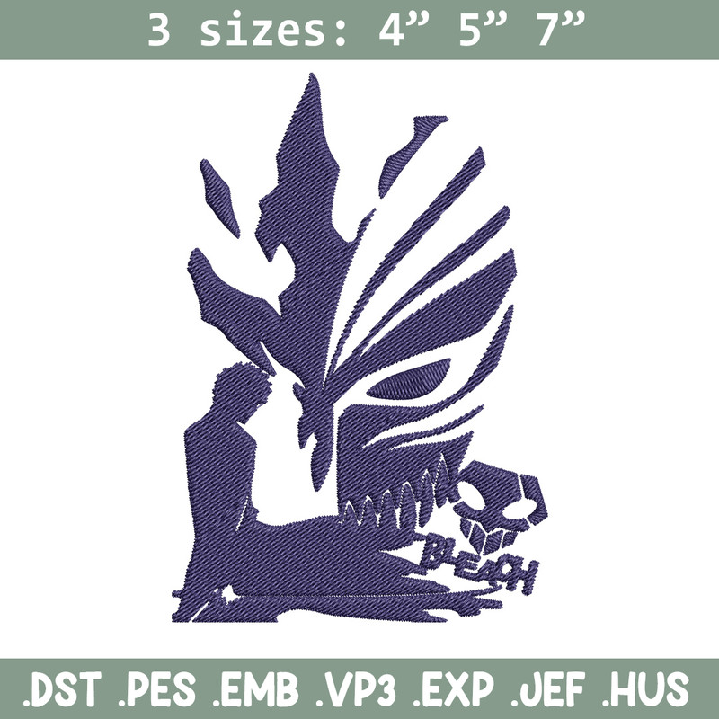 Ichigo mask Embroidery Design, Bleach Embroidery, Embroidery File, Anime Embroidery,Anime shirt, Digital download.jpg