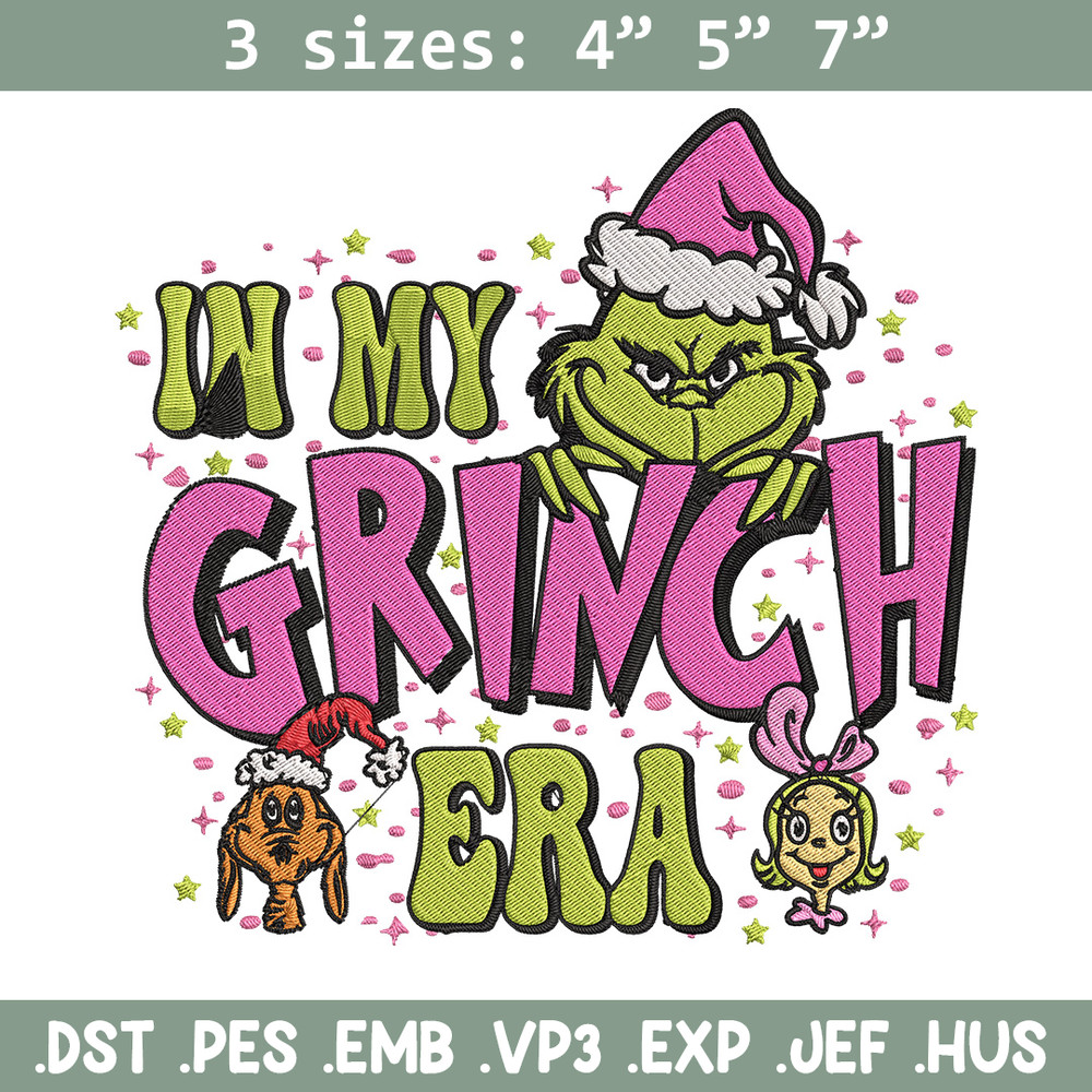 In my grinch Embroidery Design, Grinch Embroidery, Embroidery File, Chrismas Embroidery, Anime shirt, Digital download.jpg