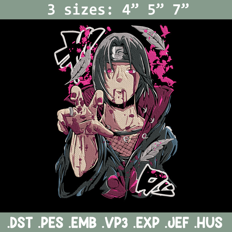 Itachi poster Embroidery Design,Naruto Embroidery, Embroidery File, Anime Embroidery,Anime shirt, Digital download..jpg