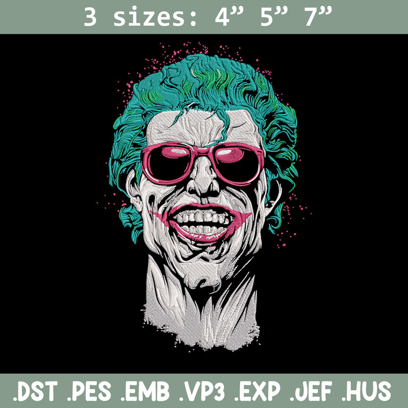 Jocker poster Embroidery Design, DC comics Embroidery, Embroidery File, Anime Embroidery, Anime shirt, Digital download.jpg