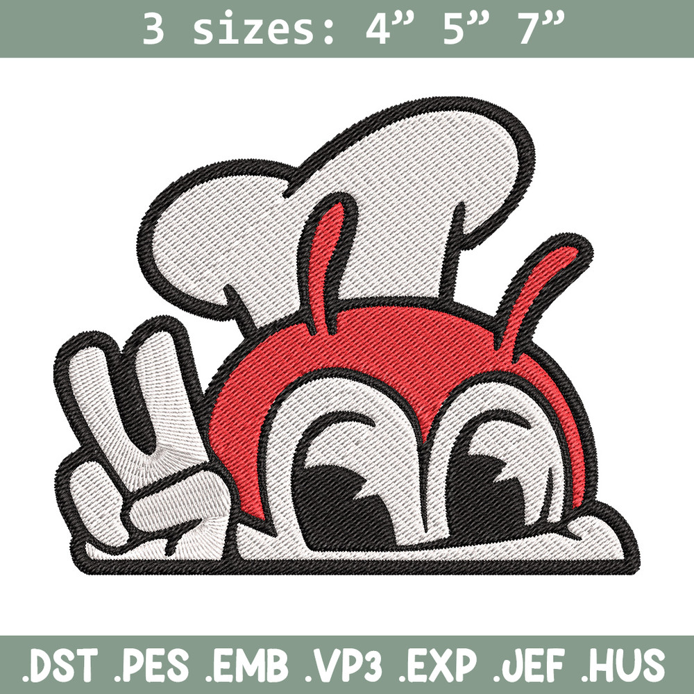 Jollibee Peek Embroidery Design, Logo Embroidery, Embroidery File, Anime Embroidery, Anime shirt, Digital download.jpg