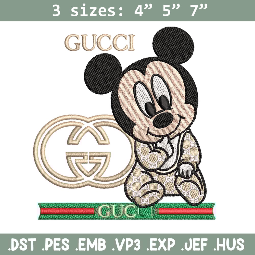 Mickey baby Embroidery Design, Gucci Embroidery, Embroidery File, Logo shirt, Sport Embroidery, Digital download..jpg