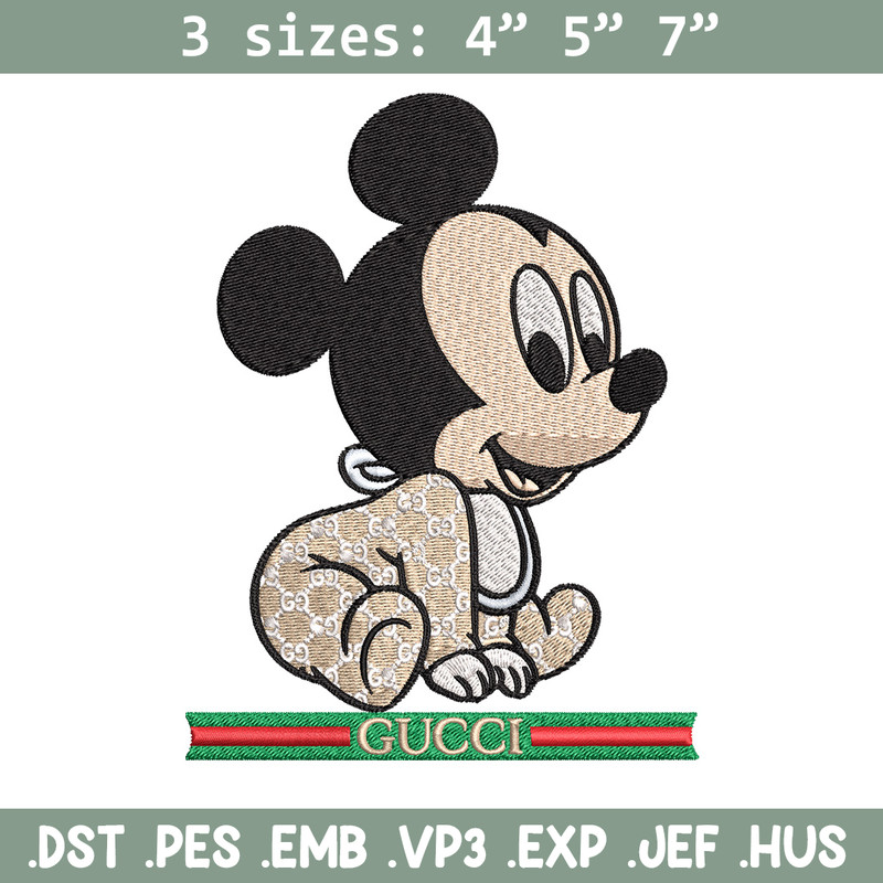 Mickey baby gucci Embroidery Design, Gucci Embroidery, Embroidery File, Logo shirt, Sport Embroidery, Digital download.jpg