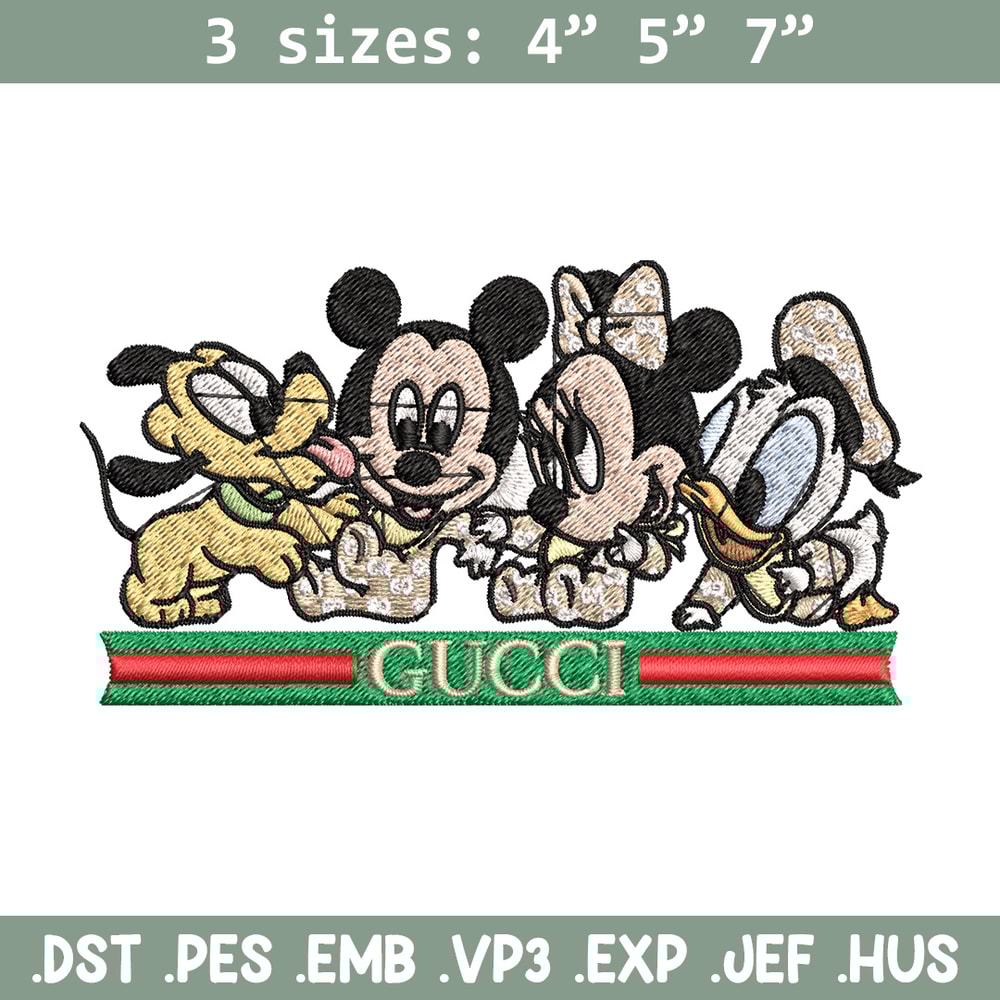 Mickey friends Embroidery Design, Gucci Embroidery, Embroidery File, Logo shirt, Sport Embroidery, Digital download.jpg