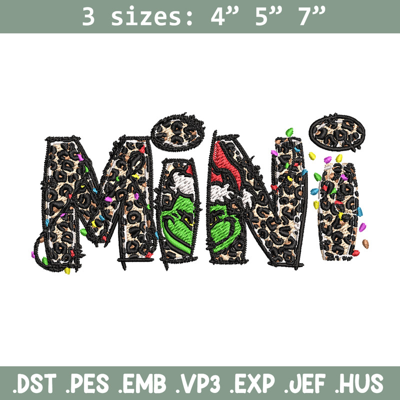 Mini Grinch christmas Embroidery design, Grinch Christmas Embroidery, Grinch design, Embroidery File, Digital download..jpg