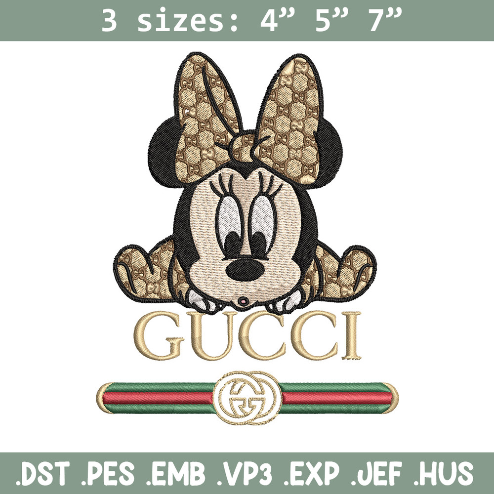 Minnie baby gucci Embroidery Design,Gucci Embroidery, Embroidery File, Logo shirt, Sport Embroidery, Digital download.jpg