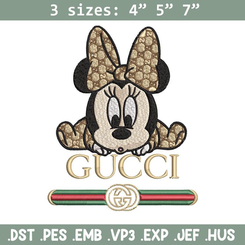Minnie baby gucci Embroidery Design,Gucci Embroidery, Embroidery File, Logo shirt, Sport Embroidery, Digital download.jpg