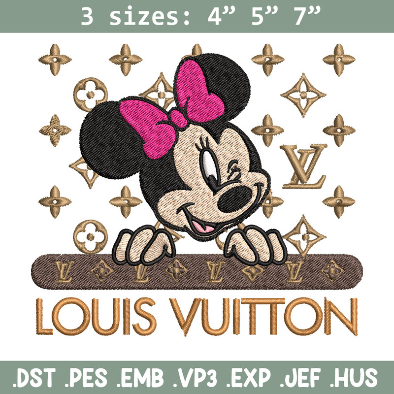 Minnie louis vuitton Embroidery Design, Lv Embroidery, Brand Embroidery, Logo shirt, Embroidery File, Digital download.jpg