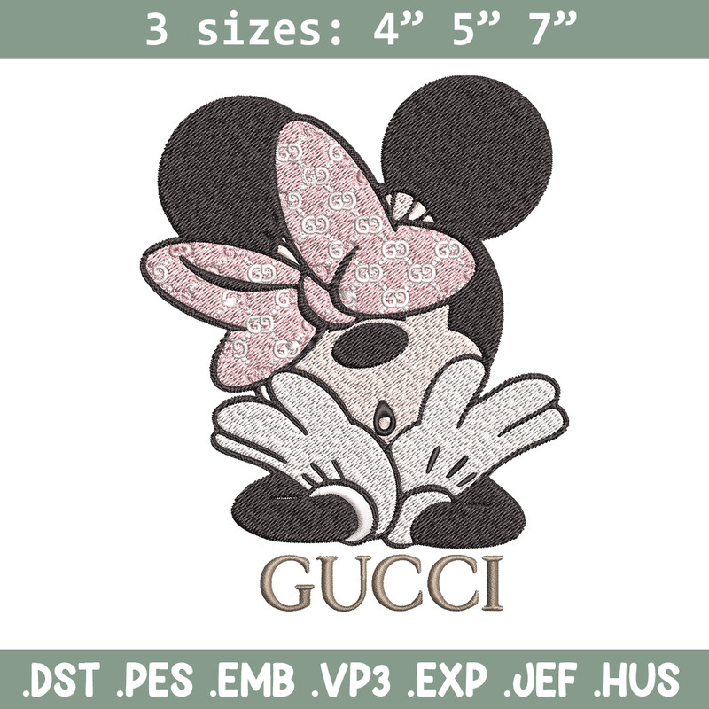 Minnie mouse Embroidery Design, Gucci Embroidery, Brand Embroidery, Logo shirt, Embroidery File, Digital download.jpg