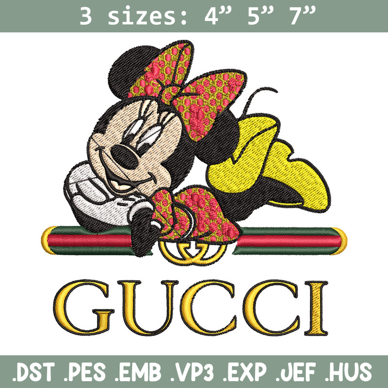 Minnie smile Embroidery Design, Gucci Embroidery, Brand Embroidery, Logo shirt, Embroidery File, Digital download.jpg