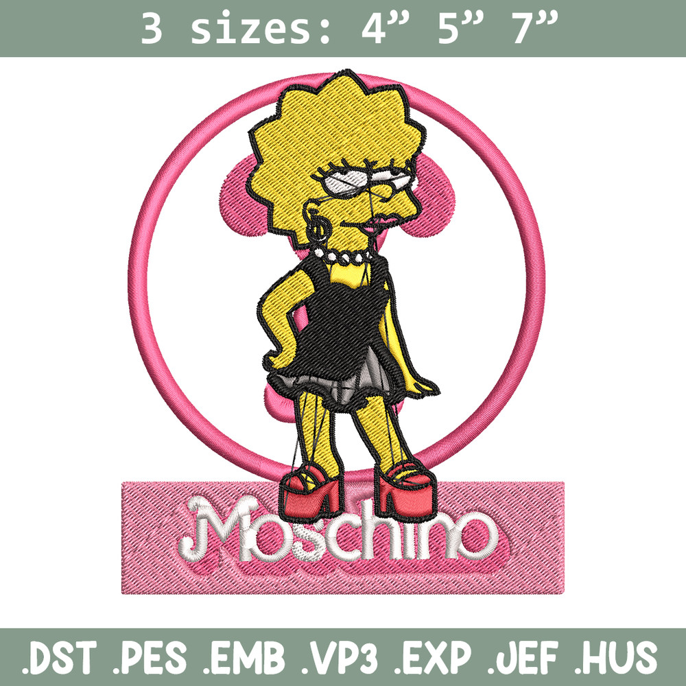 Moschino Milano Lisa Simpson Embroidery design, Simpson Embroidery, cartoon design, Embroidery File, Digital download..jpg